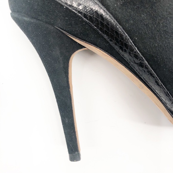 - Jimmy Choo Suede & Snakeskin Stiletto Boots 38.5 - Picture 6 of 10